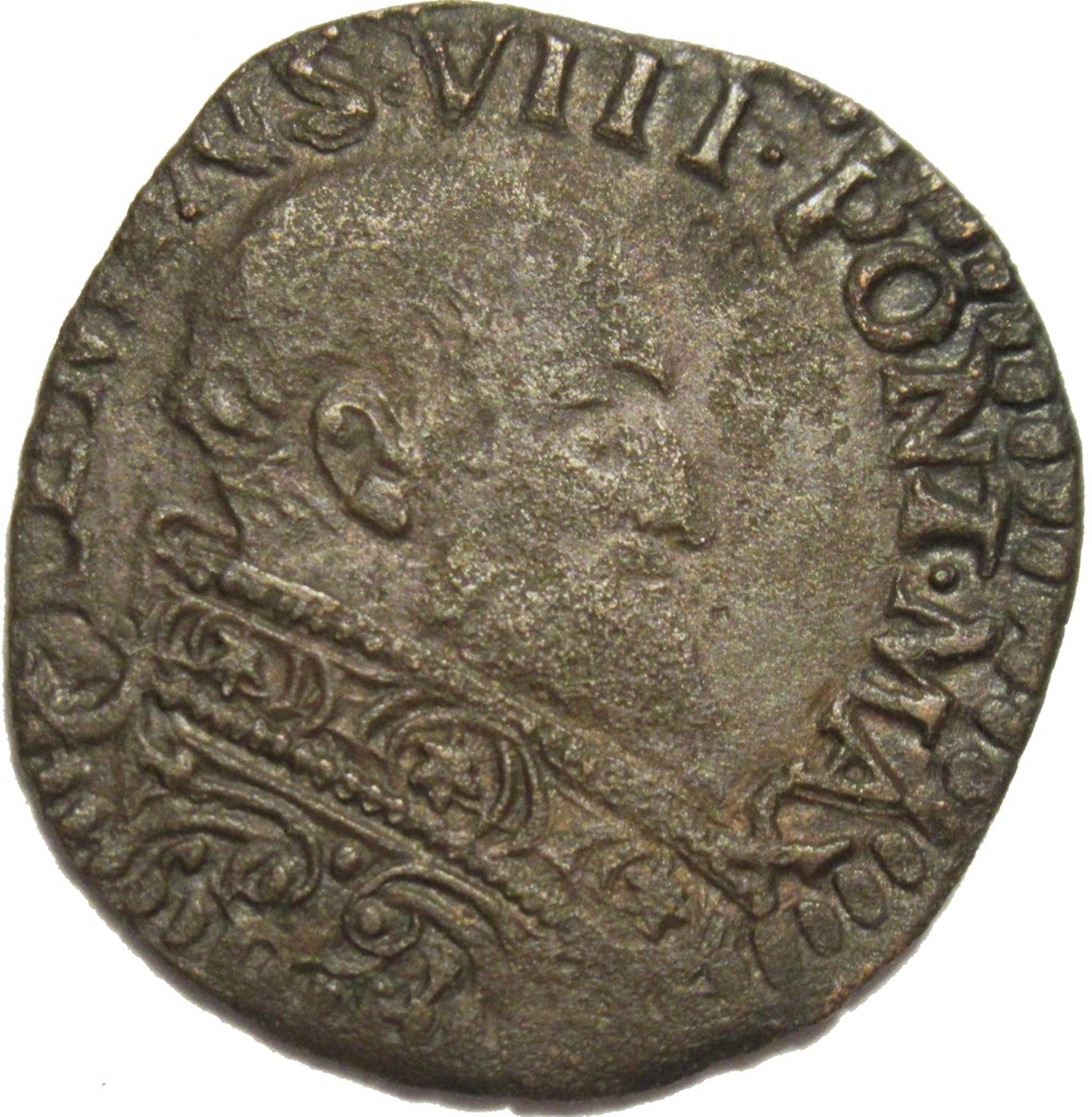 Clement VIII, Pope - 1592 Sesino Bologna - Papal States monnaies europe medievale etats pontificaux clement viii pope 1592 sesino bologna papal states