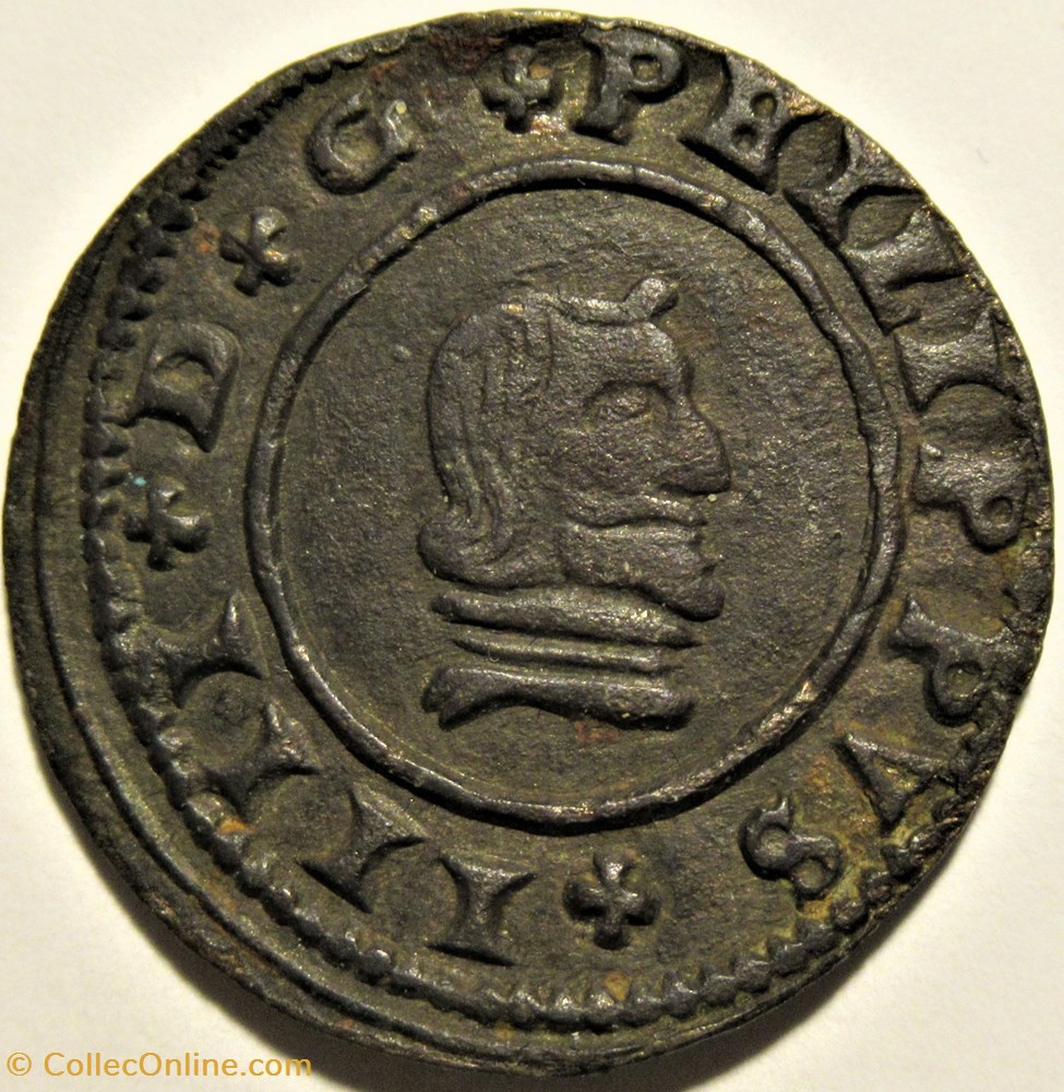 1664 Cordoba - 16 Maravedis - Felipe IV de España 2 monnaies monde espagne 1664 cordoba 16 maravedis felipe iv de espana