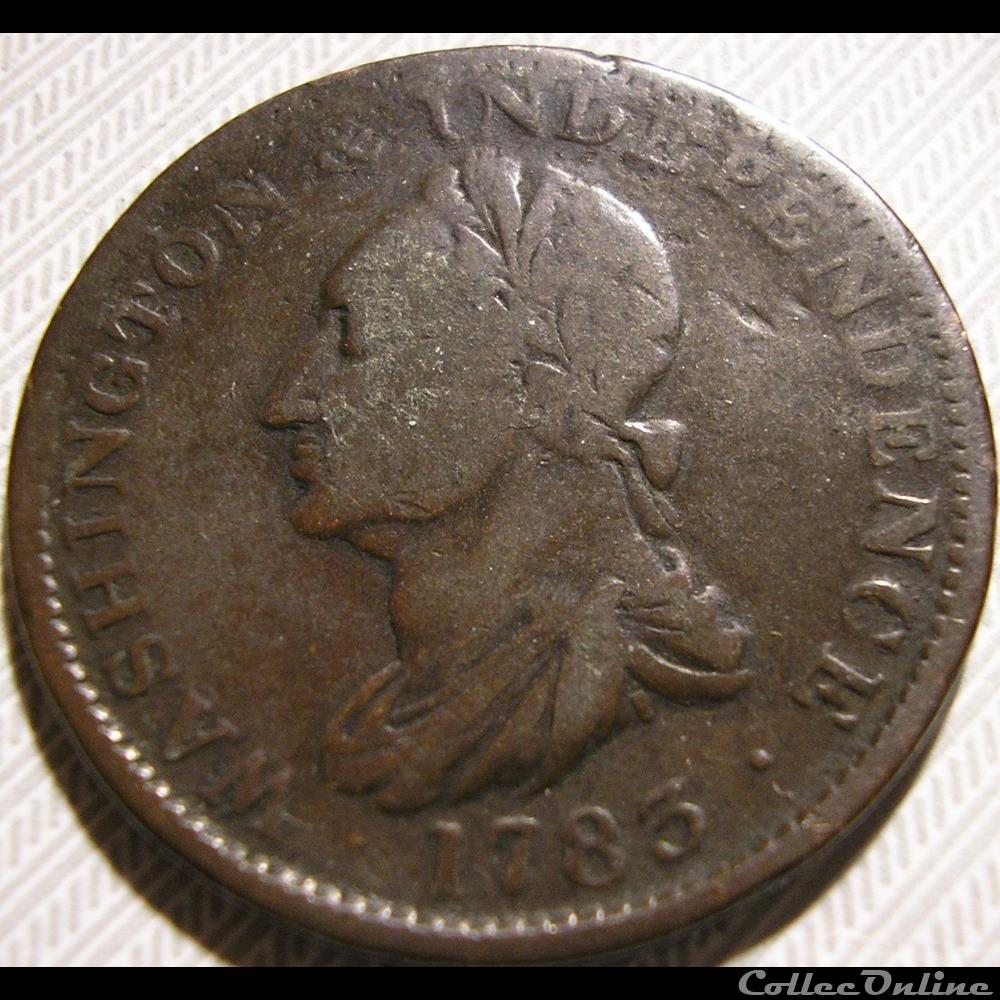 1783 Washington Independence Token - Draped Bust, No Button 3 monnaie monde etat uni 1783 washington independence token draped bust no button