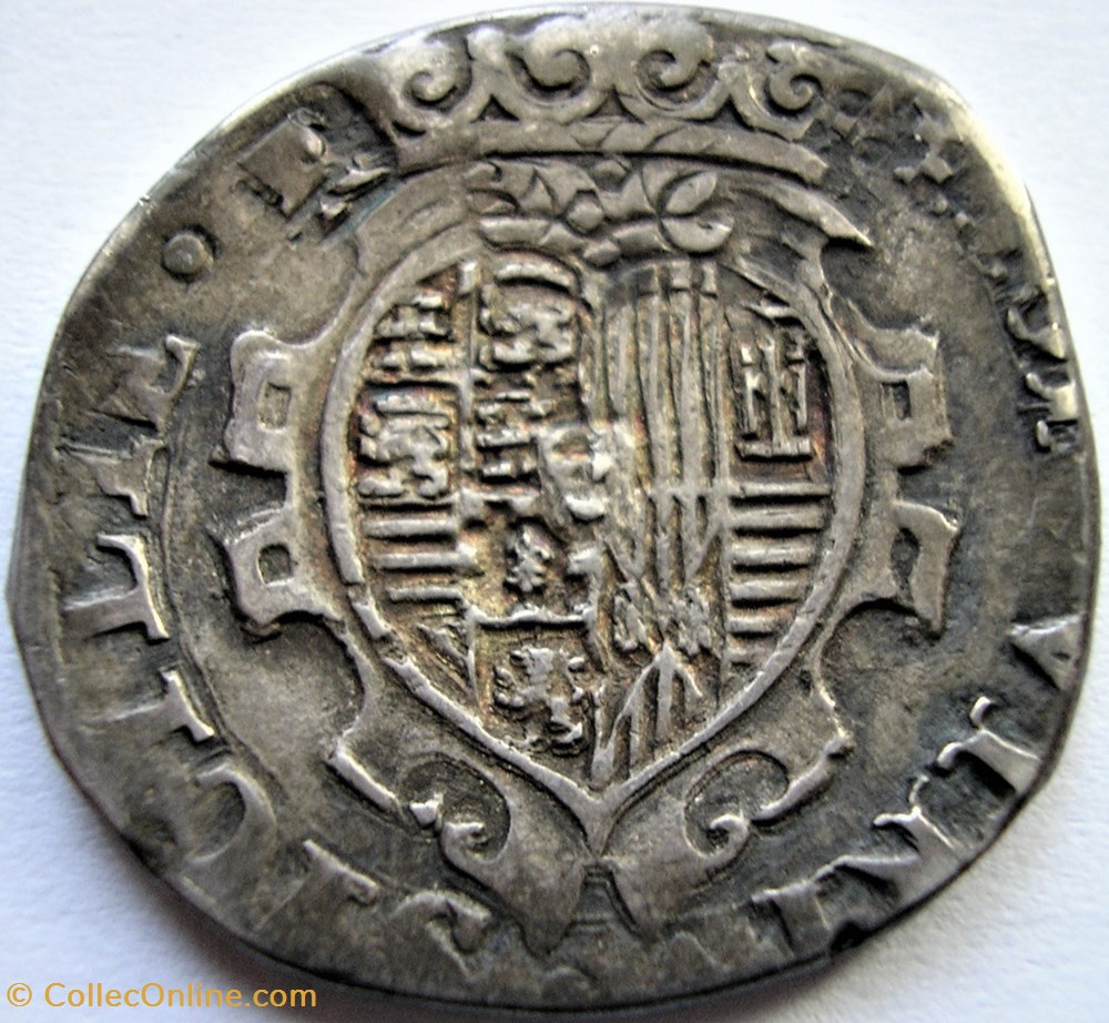 1623 Regno di Napoli 1 Tari - Filippo IV d'Absurgo 3 monnaies europe medievale royaume de naples 1623 regno di napoli 1 tari filippo iv absurgo