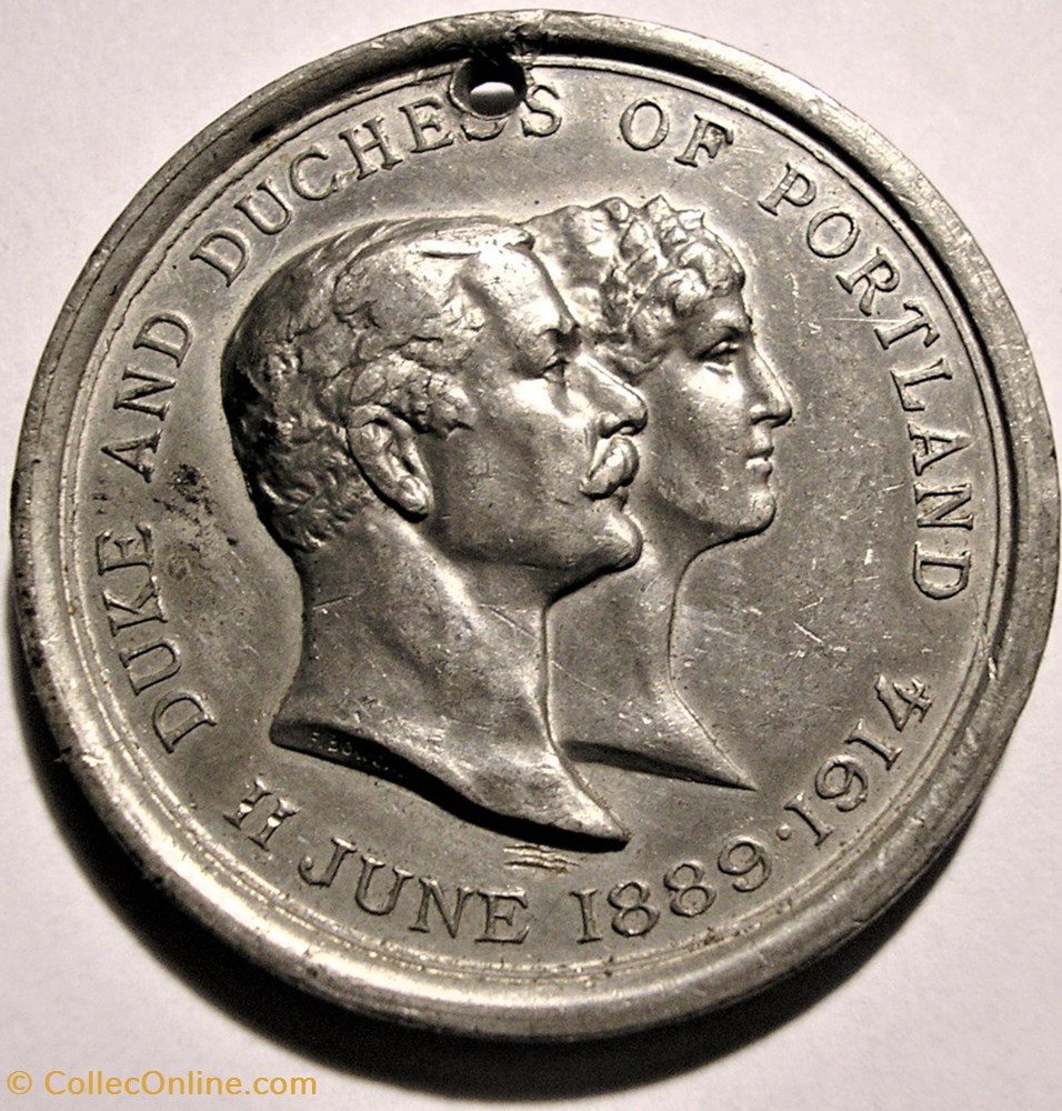 Duke and Duchess of Portland, & Son - 1889-1914 Medallion - UK 2 medaille royaume uni duke and duchess of portland son 1889 1914 medallion uk