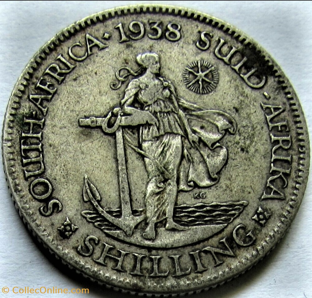George VI - 1 Shilling 1938 - South Africa 3 monnaies monde afrique du sud george vi 1 shilling 1938 south africa
