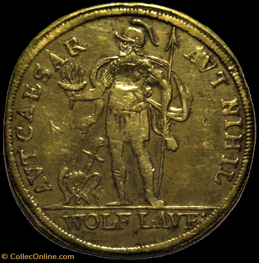 Mars & Paix - c.1612 Jeton de Wolf Lauffer II à Nuremberg monnaies paranumismatique jetons poids mars paix c 1612 jeton de wolf lauffer ii a nuremberg