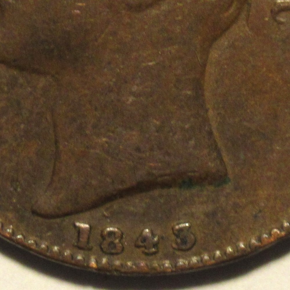 Victoria - One Farthing 1843/2 Overdate - Kingdom of Great Britain monnaies monde royaume uni victoria one farthing 1843 2 overdate kingdom of great britain