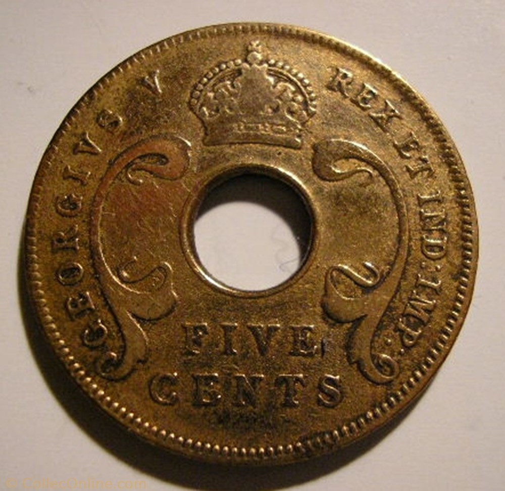 George V - 5 Cents 1925 - East Africa monnaie monde kenya george v 5 cents 1925 east africa