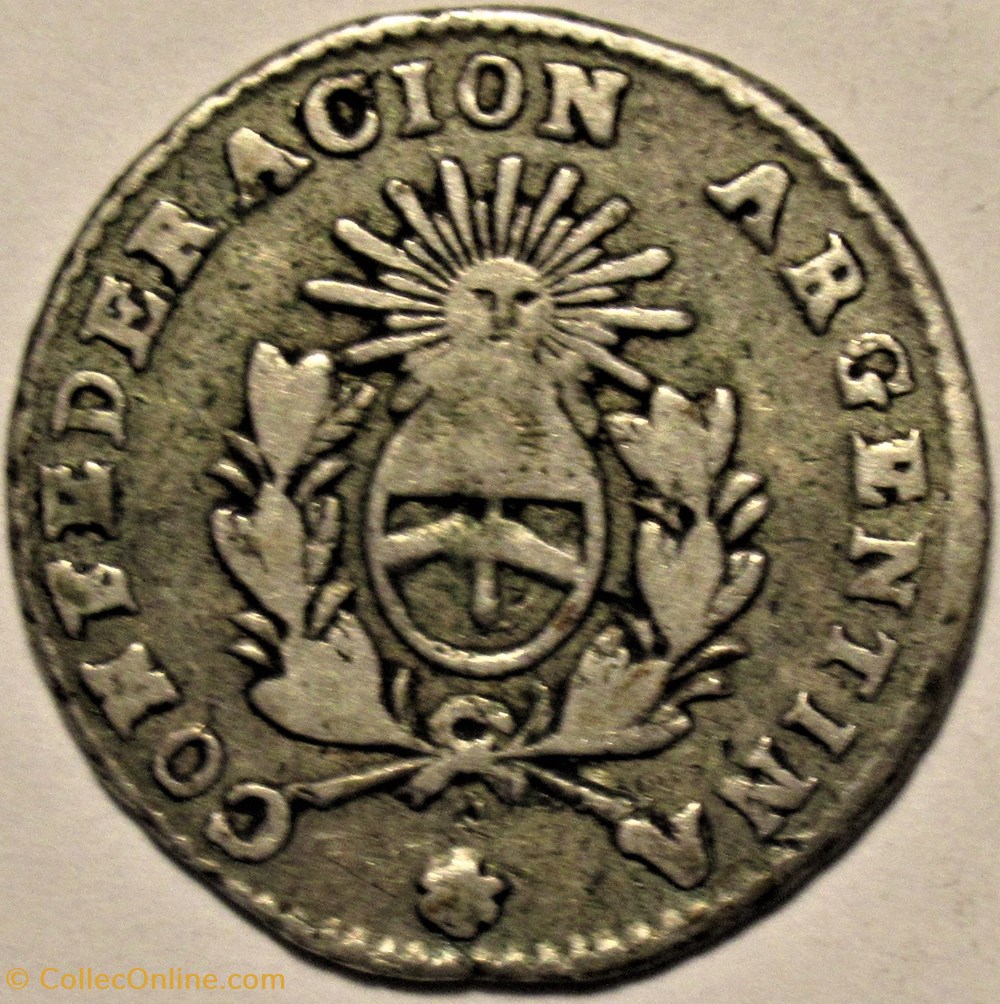 Argentina - 1/2 Real 1854, La Rioja monnaies monde argentine argentina 1 2 real 1854 la rioja