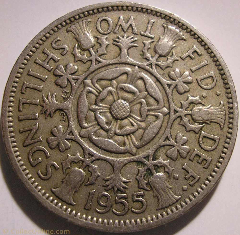 Elizabeth II - 1 Florin 1955 - UK monnaie monde royaume uni elizabeth ii 1 florin 1955 uk
