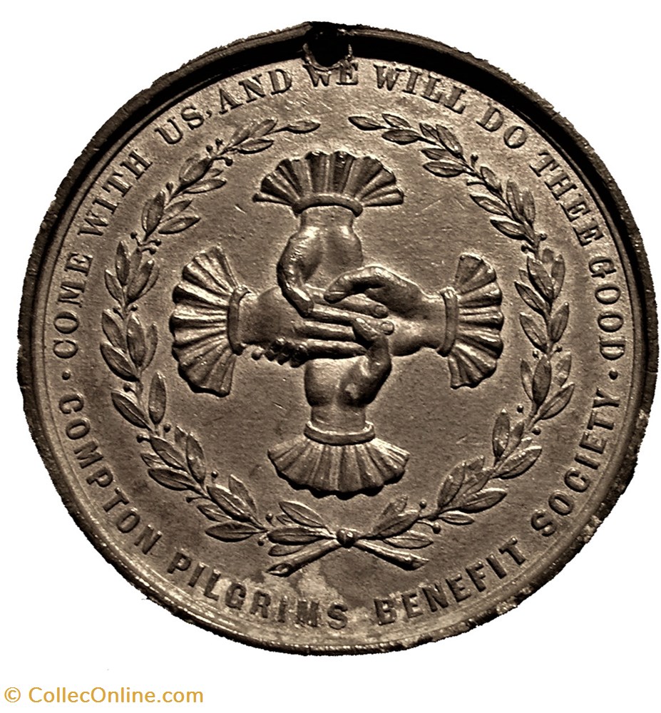Compton Pilgrims Benefit Society - Medal 1836 Great Britain 2 medaille royaume uni compton pilgrims benefit society medal 1836 great britain