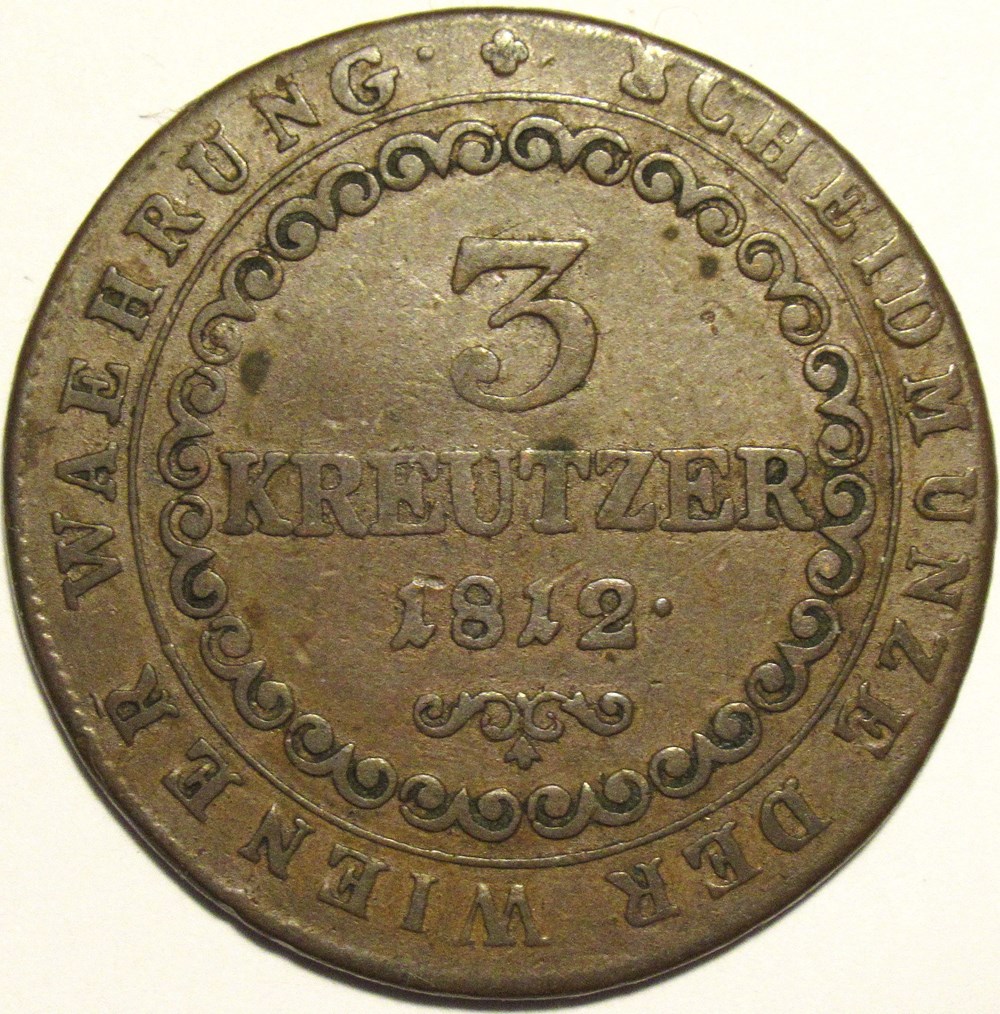 Franz I - 3 Kreutzer 1812 Kremnica - Austrian Empire monnaies monde autriche franz i 3 kreutzer 1812 kremnica austrian empire