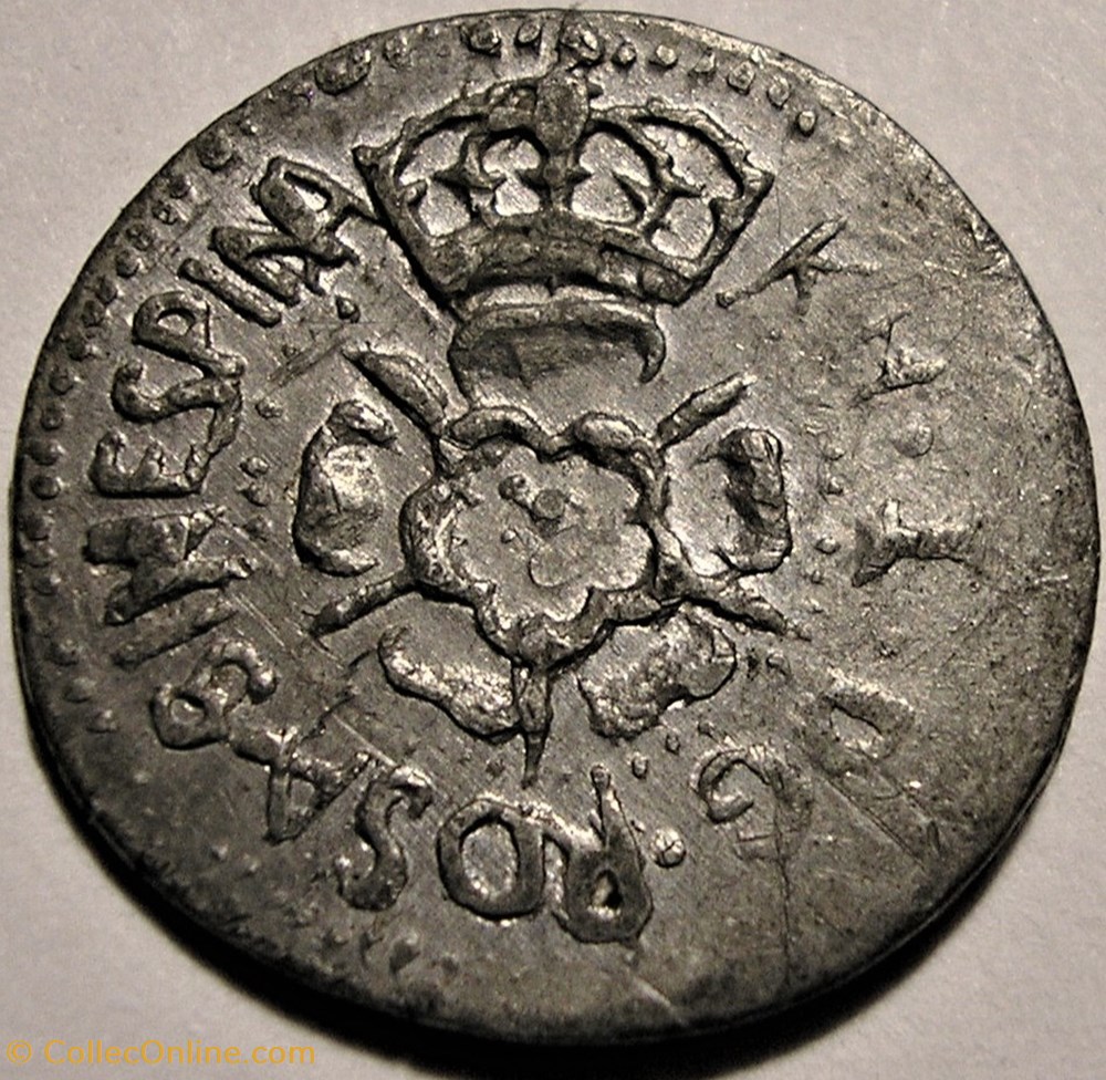 King James I Stuart - Half Groat sealed lead 2 monnaie jeton mereaux king james i stuart half groat sealed lead