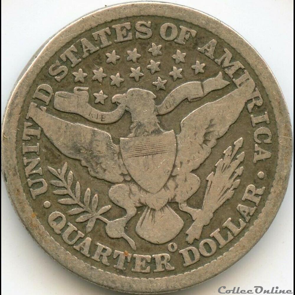 1895 New Orleans Quarter $ (ex.2) monnaie monde etat uni 1895 new orleans quarter ex 2