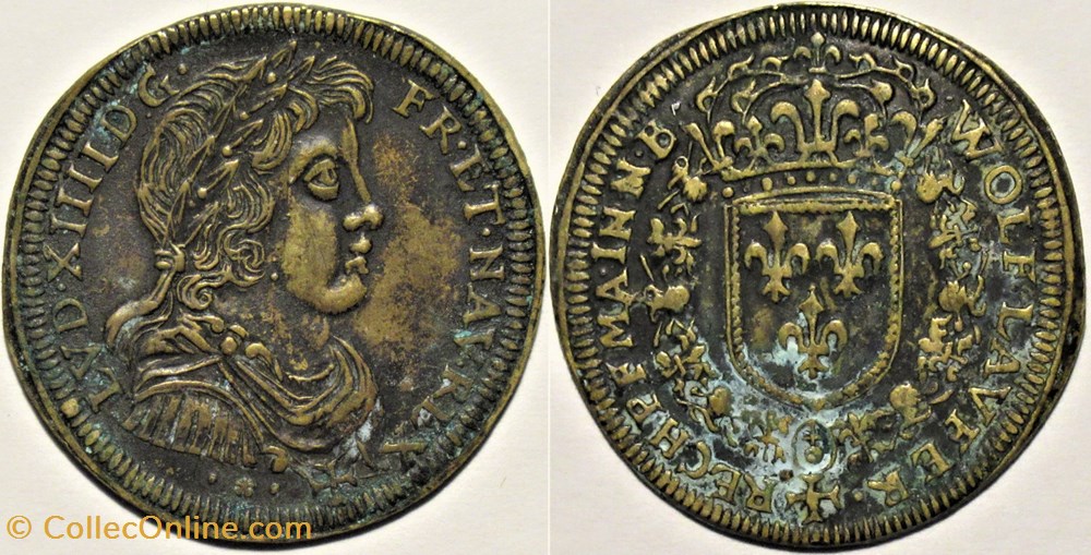 Louis XIV - c.1644, Rechenpfennig Wolf Lauffer II monnaies paranumismatique jetons poids louis xiv c 1644 rechenpfennig wolf lauffer ii