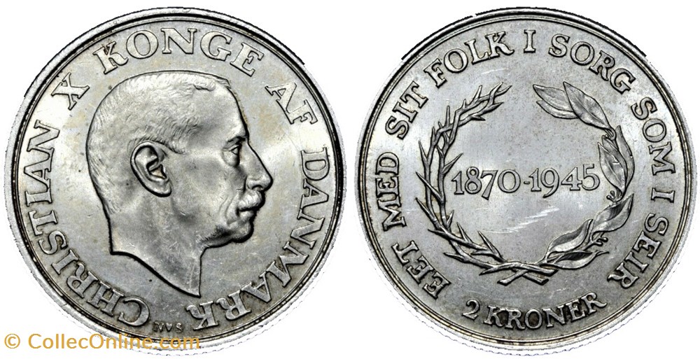 Christian X Denmark - 2 Kroner 1870-1945 - King's Birthday monnaies monde danemark christian x denmark 2 kroner 1870 1945 king s birthday