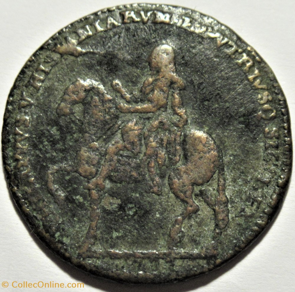 1702 Regno di Napoli - Filippo V di Borbone - 1/2 Grano della visita a Napoli del Re 2 monnaies europe medievale royaume naples 1702 regno di napoli filippo v di borbone 1 2 grano della visita a napoli del re
