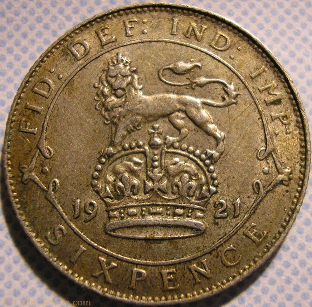 George V - 6 Pence 1921 - Great Britain 2 monnaie monde royaume uni george v 6 pence 1921 great britain