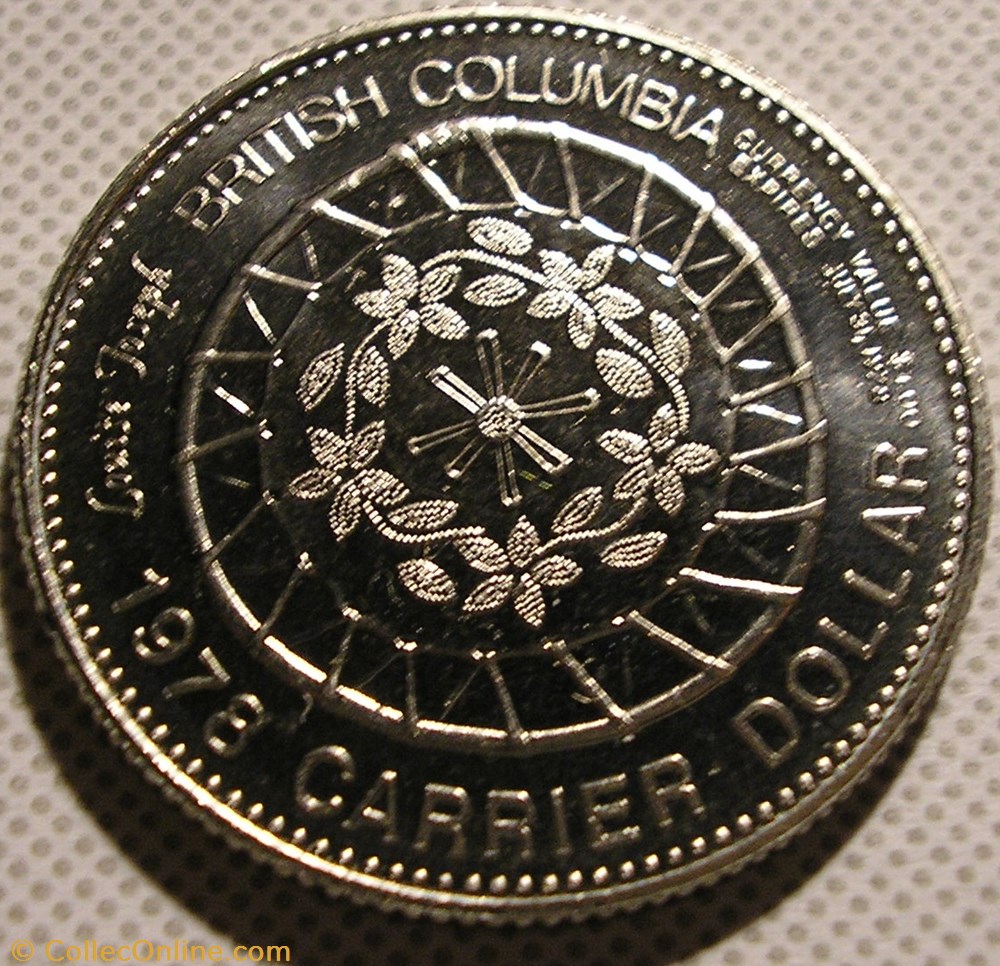 Carrier Dollar Token 1978 - British Colombia 2 monnaie monde canadum carrier dollar token 1978 british colombia