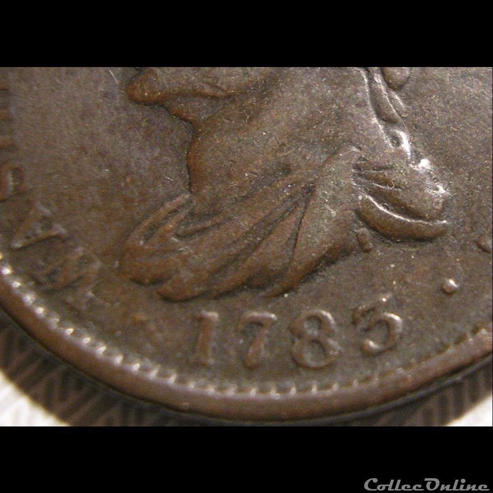 1783 Washington Independence Token - Draped Bust, No Button 5 monnaie monde etat uni 1783 washington independence token draped bust no button