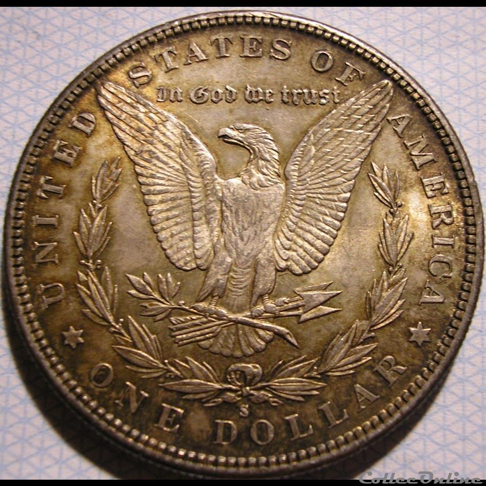 1885 San Francisco Dollar - Repunched Mintmark 5 monnaie monde etat uni 1885 san francisco dollar repunched mintmark