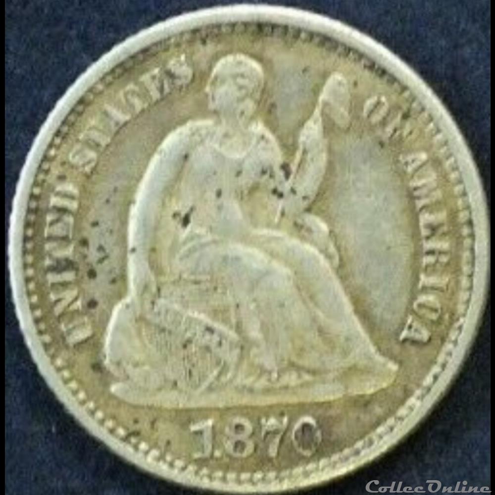 1870 Half Dime (ex.2) monnaies monde etats unis 1870 half dime ex 2