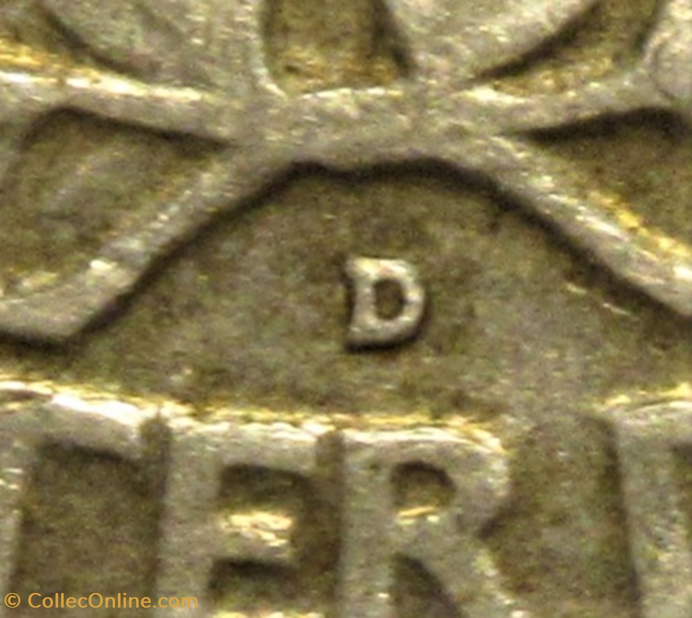 1961 Denver Quarter Dollar - Filling Error 4 monnaies monde etats unis 1961 denver quarter dollar filling error
