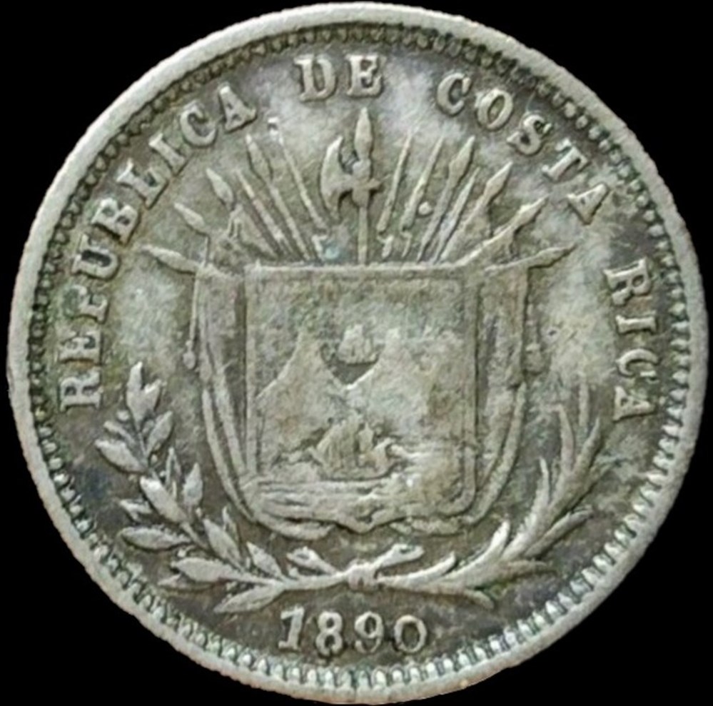 Costa Rica - 5 Centavos 1890 monnaies monde costa rica 5 centavos 1890