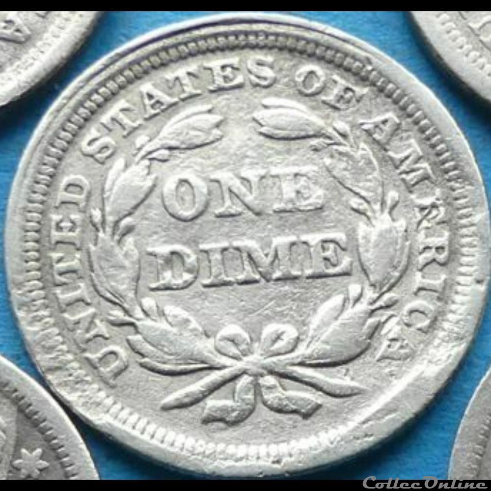 ←1853→ Dime / 10 Cents monnaies monde etats unis 1853 dime 10 cents