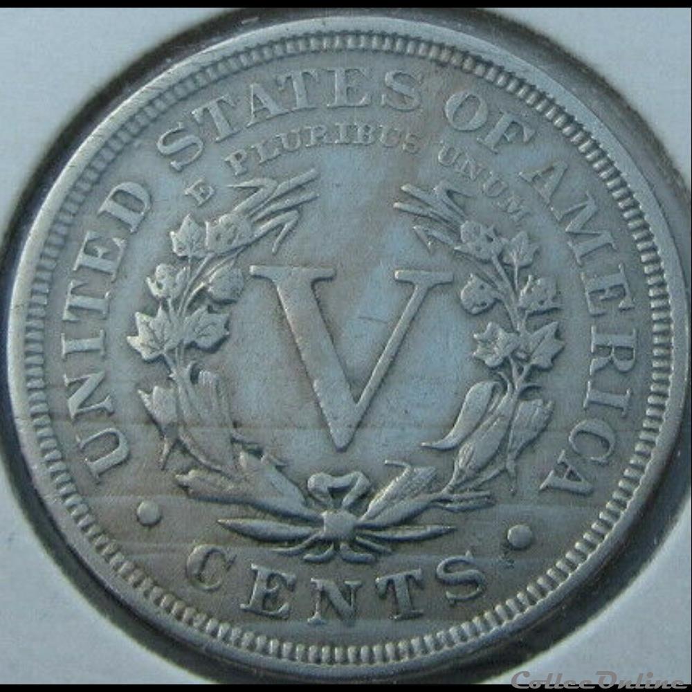 1905 5 Cents (ex.3) 2 monnaie monde etat uni 1905 5 cents ex 3