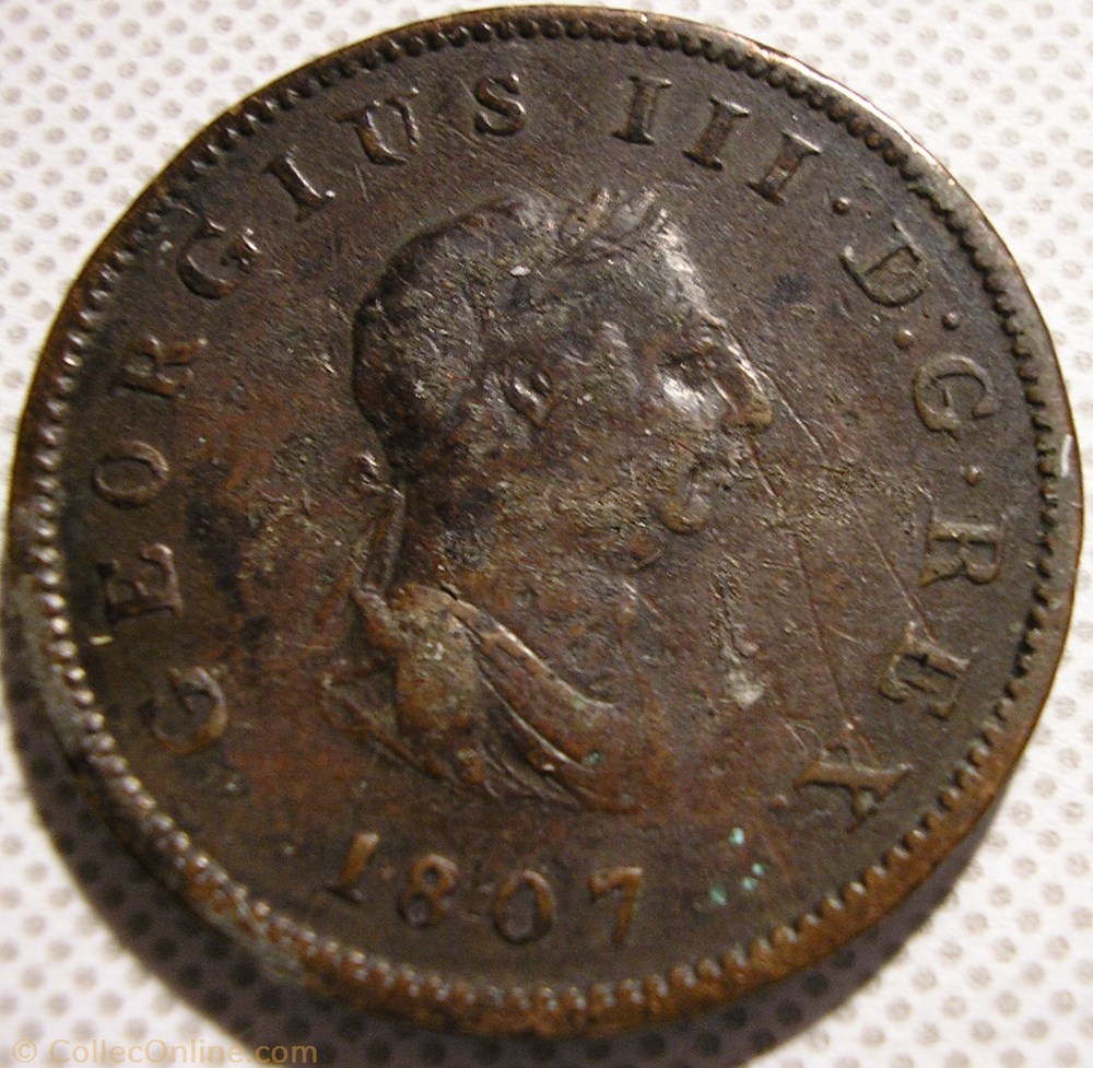 George III - Half Penny 1807 Great Britain monnaie monde royaume uni george iii half penny 1807 great britain