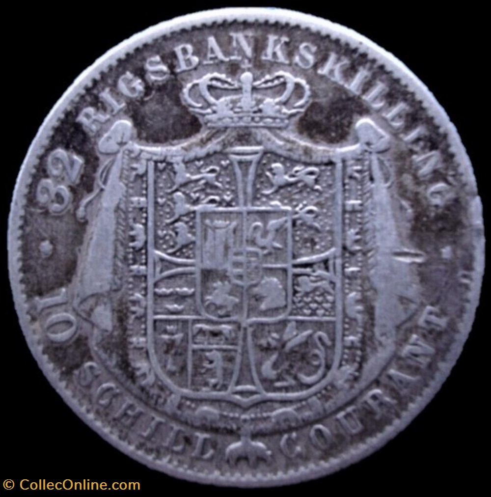 Christian VIII Denmark - 32 Rigsbankskilling / 10 Schilling Courant 1842 monnaies monde danemark christian viii denmark 32 rigsbankskilling 10 schilling courant 1842