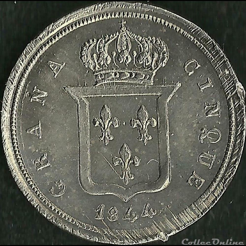 1844 Royaume de Naples, 5 Grana / Mezzo Carlino - Ferdinando II monnaie monde italie 1844 royaume de naples 5 grana mezzo carlino ferdinando ii