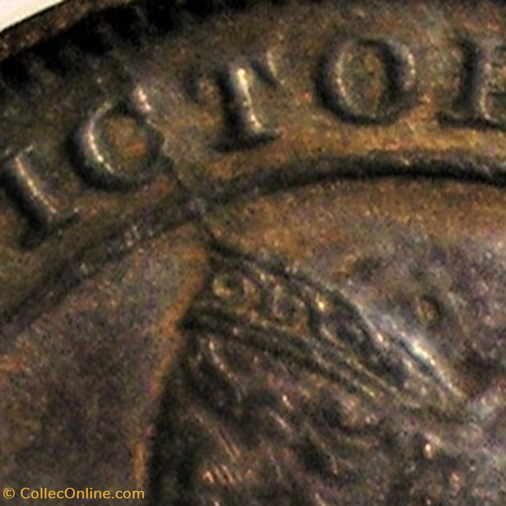 Victoria - 1/4 Cent 1870 - Ceylon - Die Crack 3 monnaie monde sri lanka victoria 1 4 cent 1870 ceylon die crack
