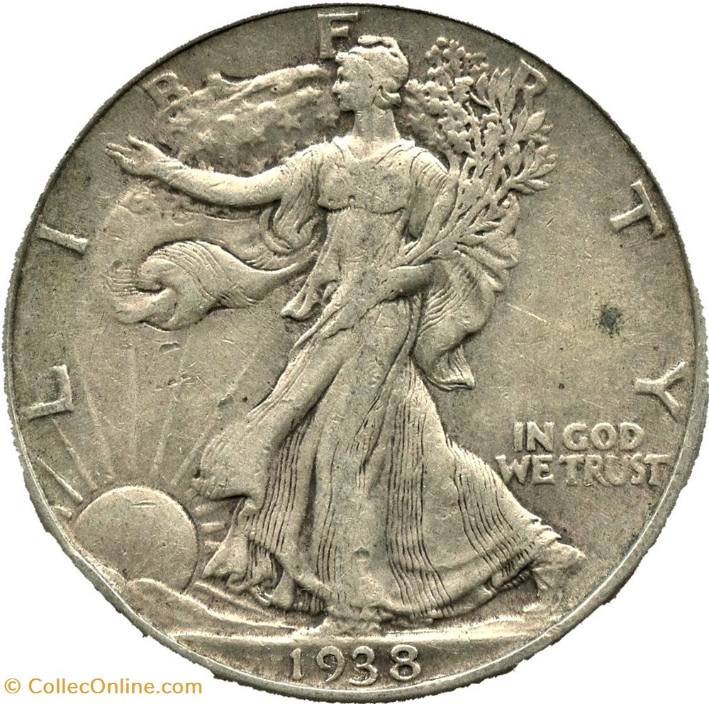 monnaie monde etat uni 1938 half dollar