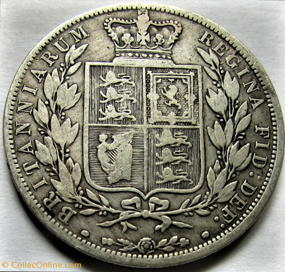 Victoria - Half Crown, 1883 - Kingdom of Great Britain (ex.2) 3 monnaies monde royaume uni victoria half crown 1883 kingdom of great britain ex 2
