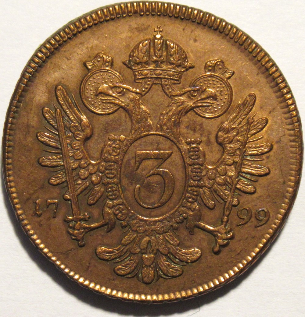 Franz II - 3 Kreuzer 1799 Wien, Austrian Empire monnaies monde autriche franz ii 3 kreuzer 1799 wien austrian empire