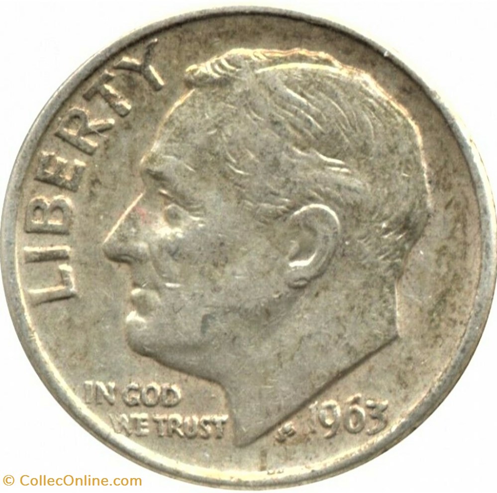 1963 Dime - Doubling monnaies monde etats unis 1963 dime doubling