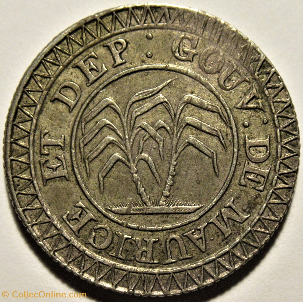 monnaies monde maurice george iv 50 sous 1822 mauritius