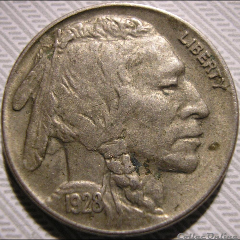 1928 5 Cents (ex.2) monnaie monde etat uni 1928 5 cents ex 2