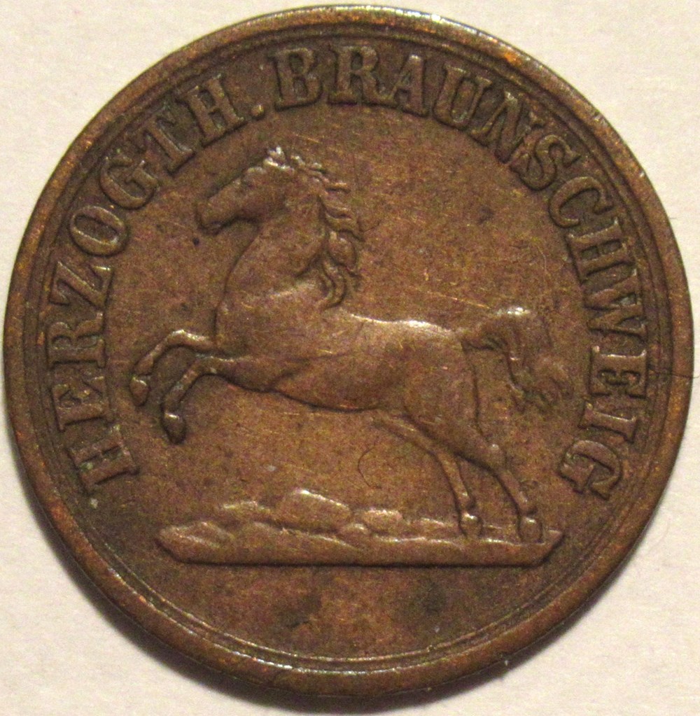 William VIII - 1 Pfennig 1860, Duchy of Brunswick-Wolfenbüttel monnaies monde allemagne william viii 1 pfennig 1860 duchy of brunswick wolfenbuttel