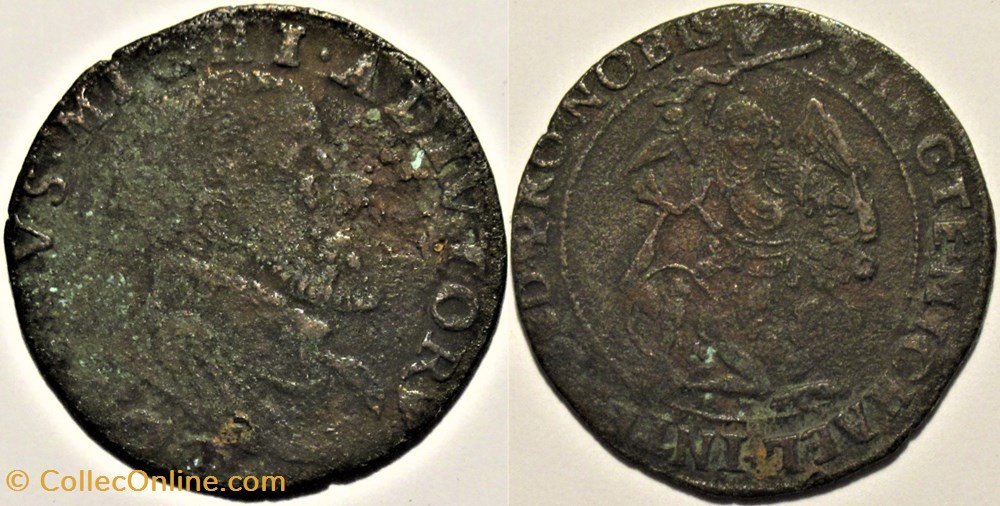 Philip II of Spain - Archangel Michael, Brussels, Brabant - Spanish Netherlands monnaies paranumismatique jetons poids philip ii of spain archangel michael brussels brabant spanish netherlands