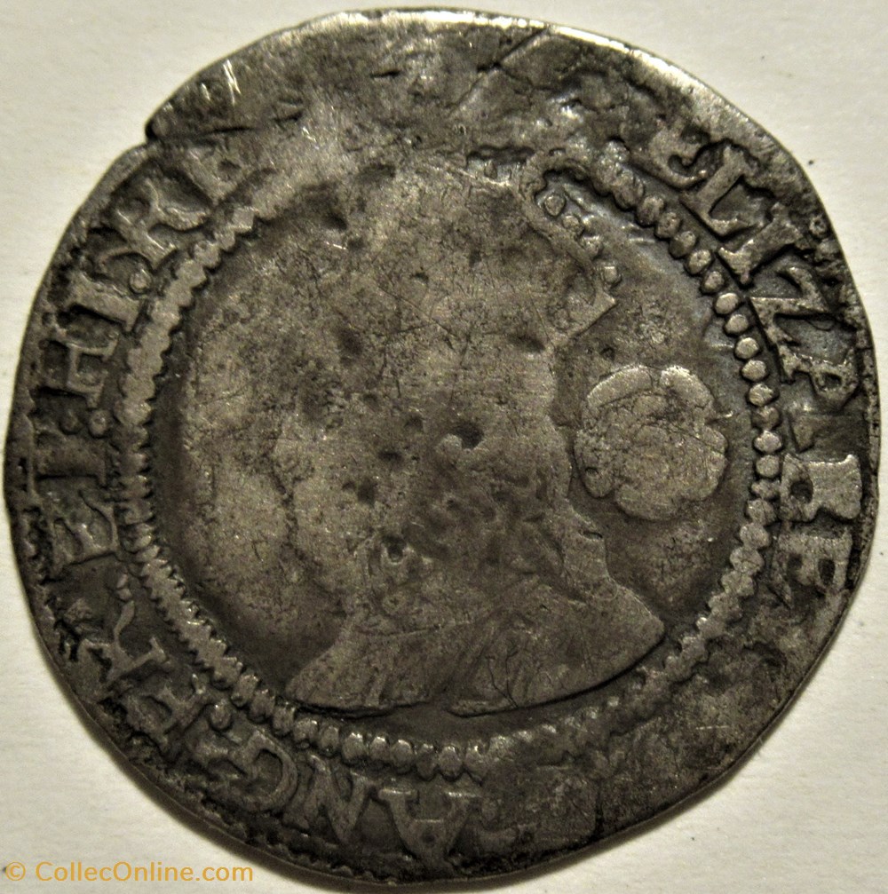 Elizabeth I Tudor - Three Pence 1572 - Kingdom of England 2 monnaies europe medievale royaume angleterre elizabeth i tudor three pence 1572 kingdom of england