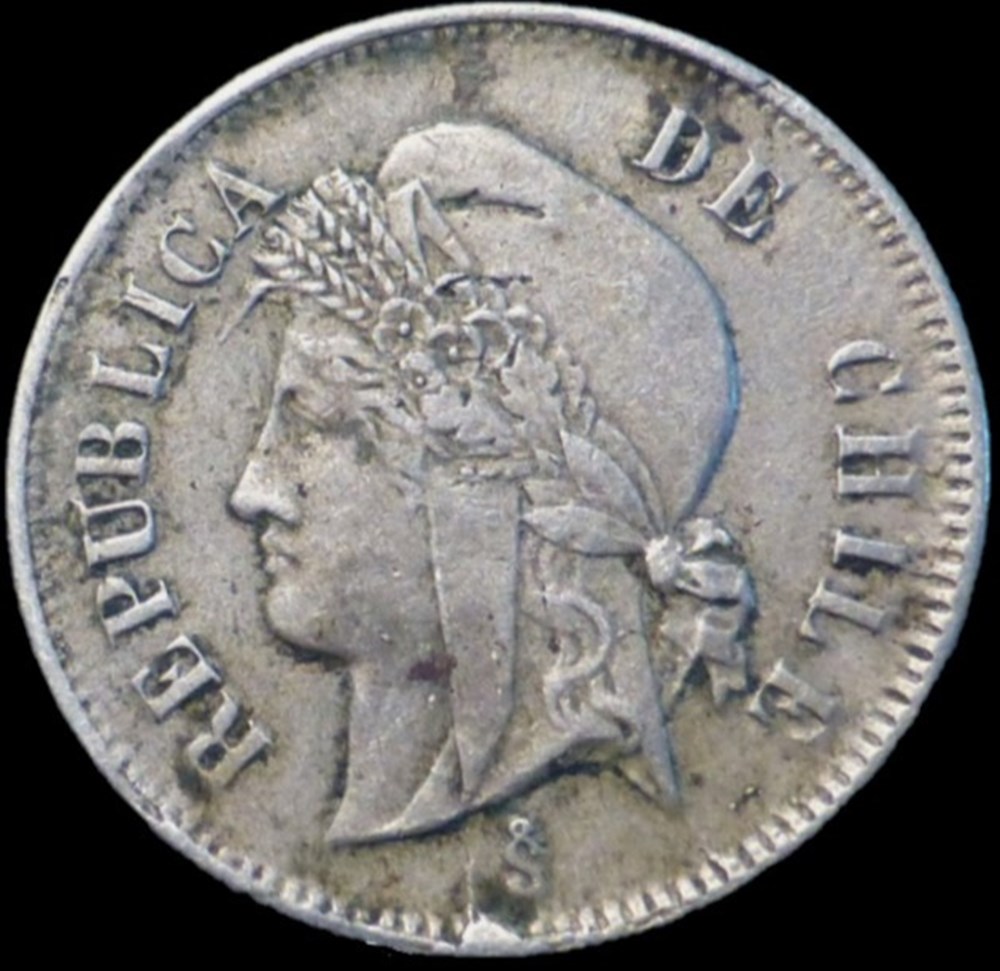 Chile - Un Centavo 1871 monnaies monde chili chile un centavo 1871