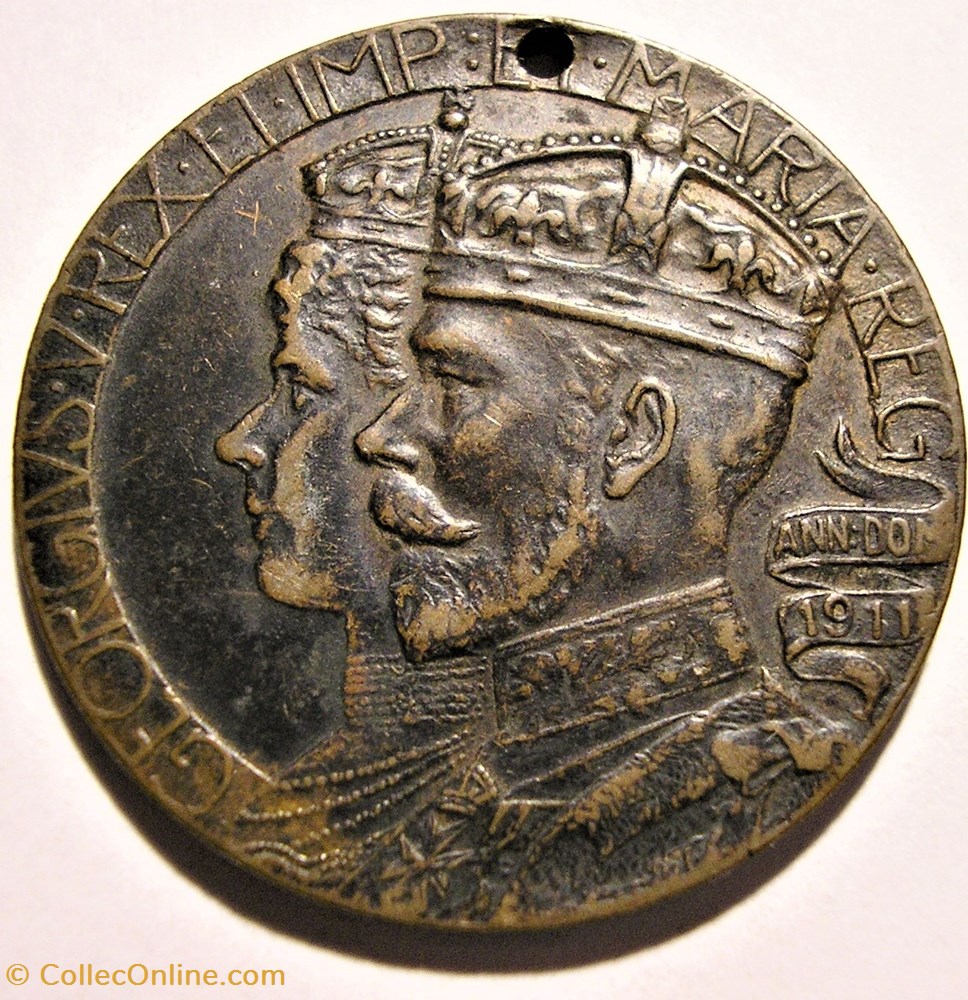 monnaie jeton mereaux george v mary 1911 coronation medal natal souvenir south africa