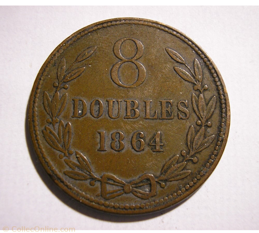 States of Guernsey - 8 Doubles 1864 monnaie monde ile de guernesey states of guernsey 8 doubles 1864