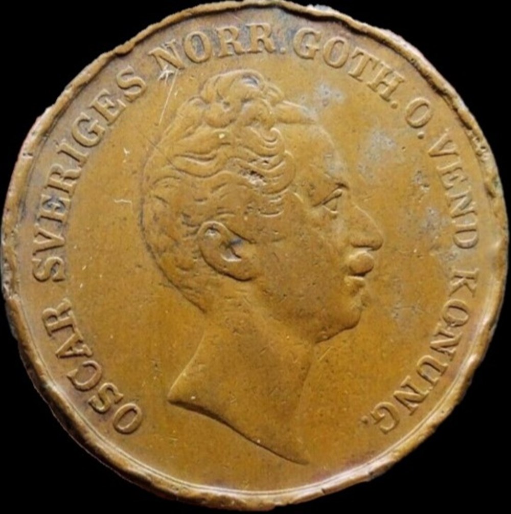 Oscar I - 2 Skilling 1847, Sweden monnaies monde suede oscar i 2 skilling 1847 sweden