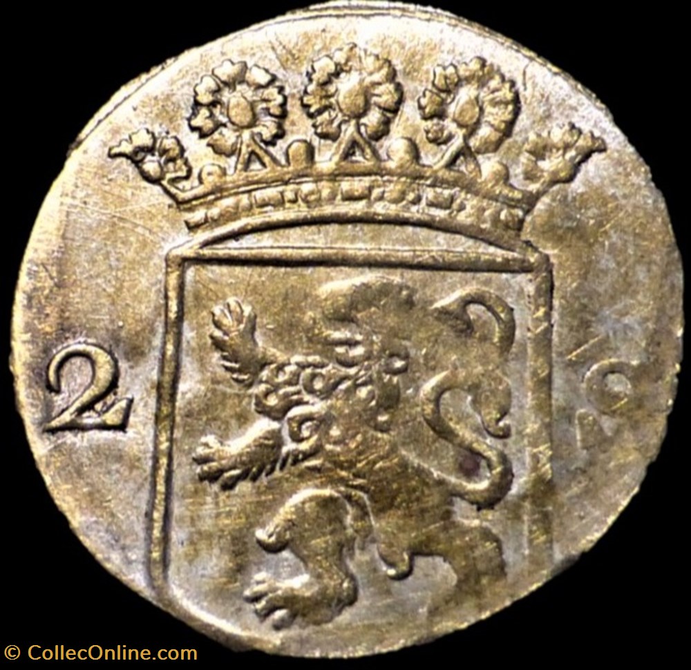 Dutch Republic - 2 Stuivers 1761 Holland monnaies monde pays bas dutch republic 2 stuivers 1761 holland