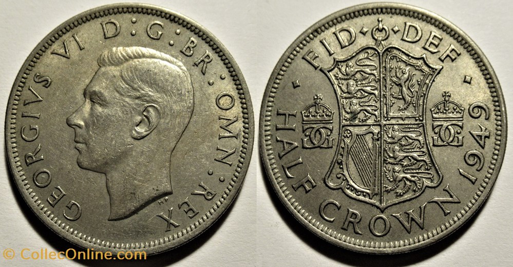 George VI - Half Crown 1949 - Great Britain - Coins - World - United ...