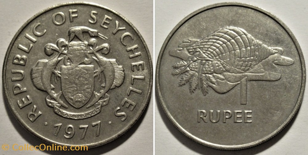 Seychelles, Republic - One Rupee 1977 monnaies monde seychelles republic one rupee 1977