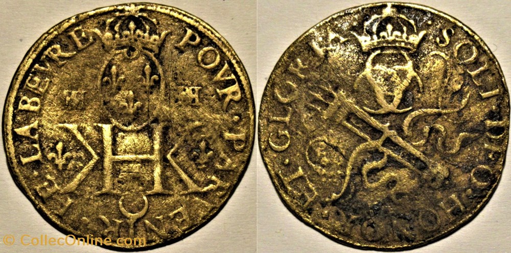 c.1552, Jeton - Henri II et Catherine de Médicis monnaies paranumismatique jetons poids c 1552 jeton henri ii et catherine de medicis