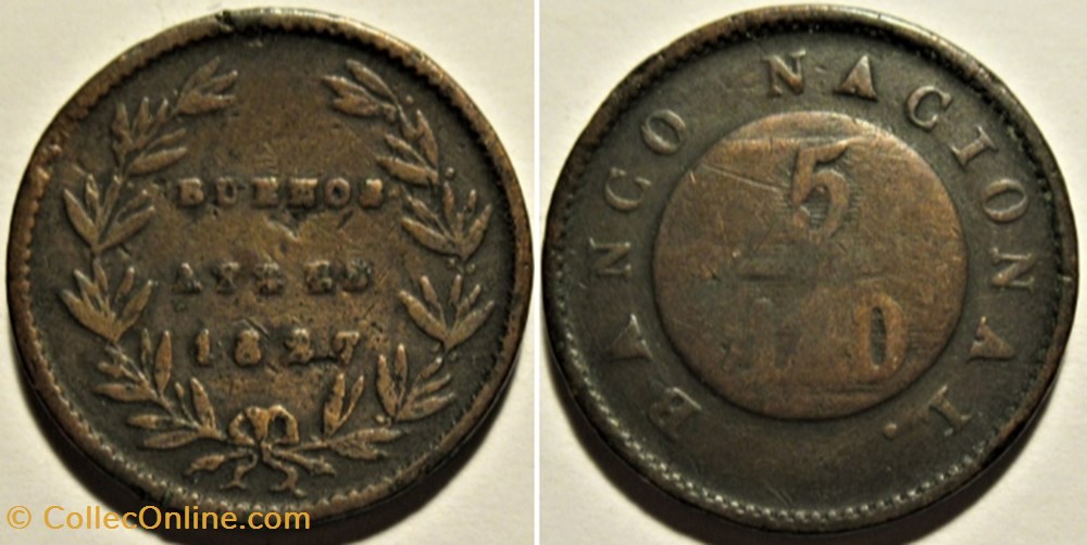 Argentina - 5/10 Real 1827, Buenos Aires monnaies monde argentine argentina 5 10 real 1827 buenos aires