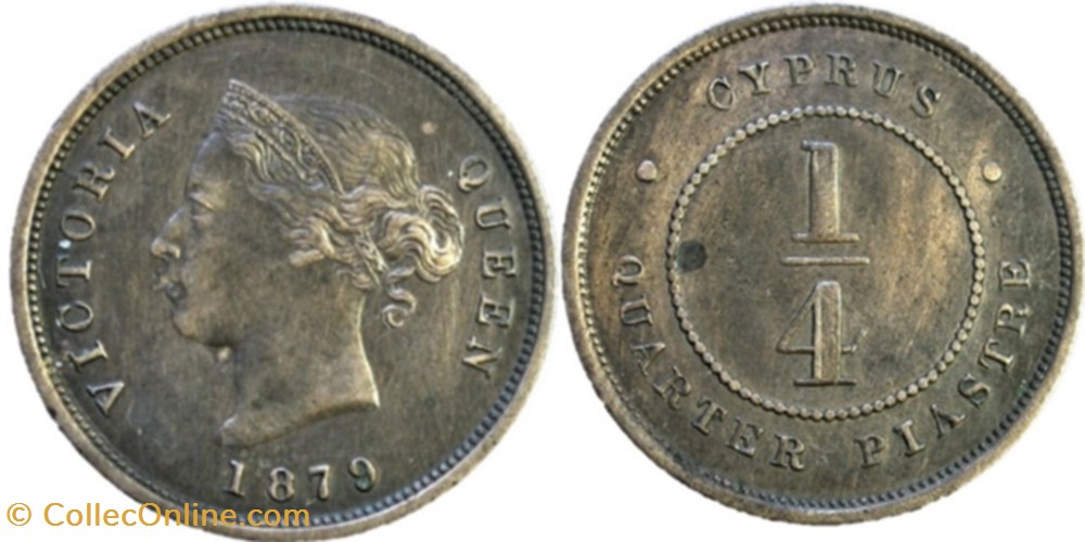 Victoria - 1/4 Piastre 1879 - Cyprus monnaies monde chypre victoria 1 4 piastre 1879 cyprus